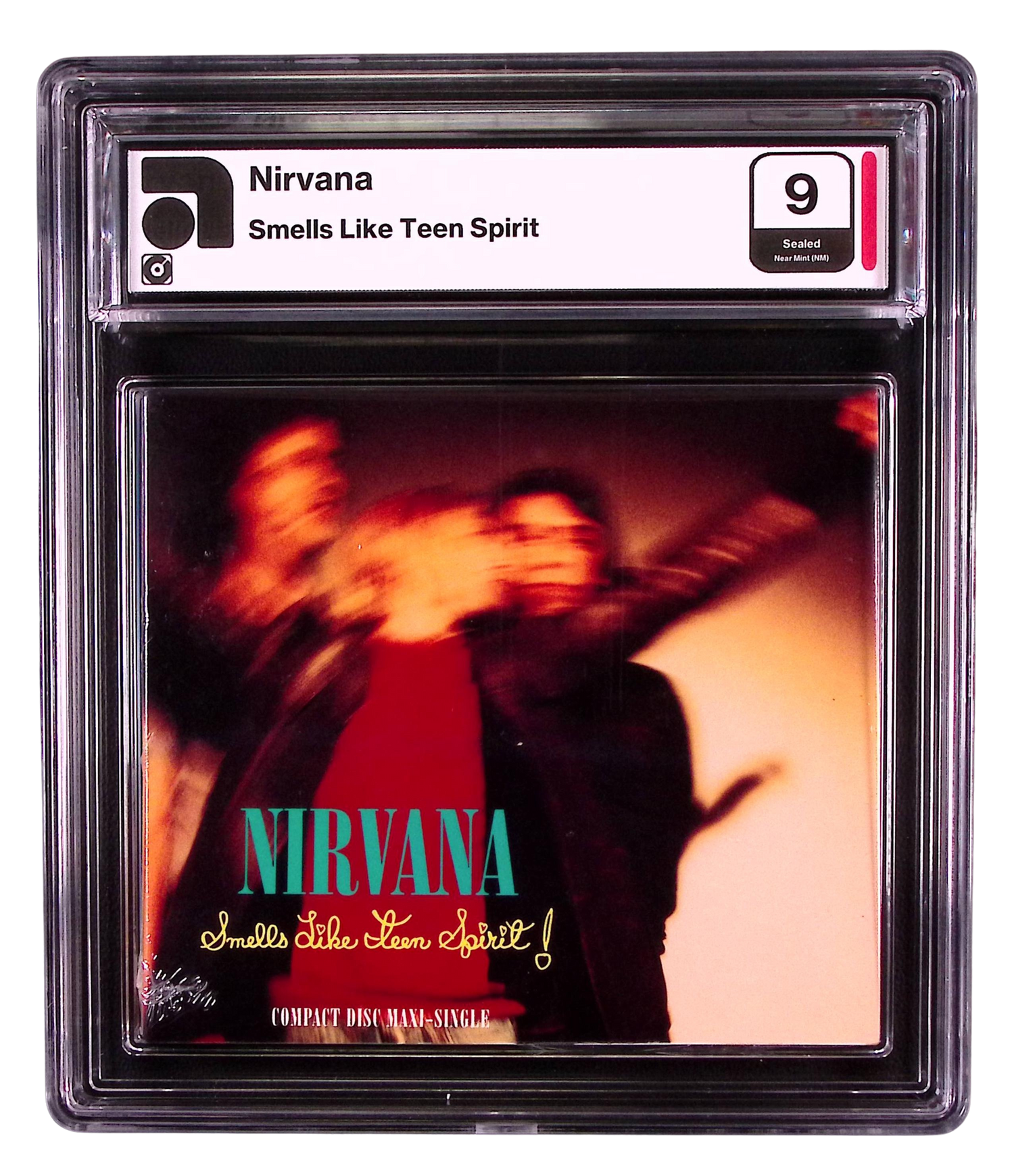 Nirvana 'Smells Like Teen Spirit' CD single in an AMG graded slab.