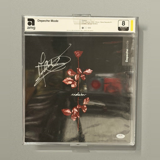 A graded vinyl slab displayed on the AMG wall mount