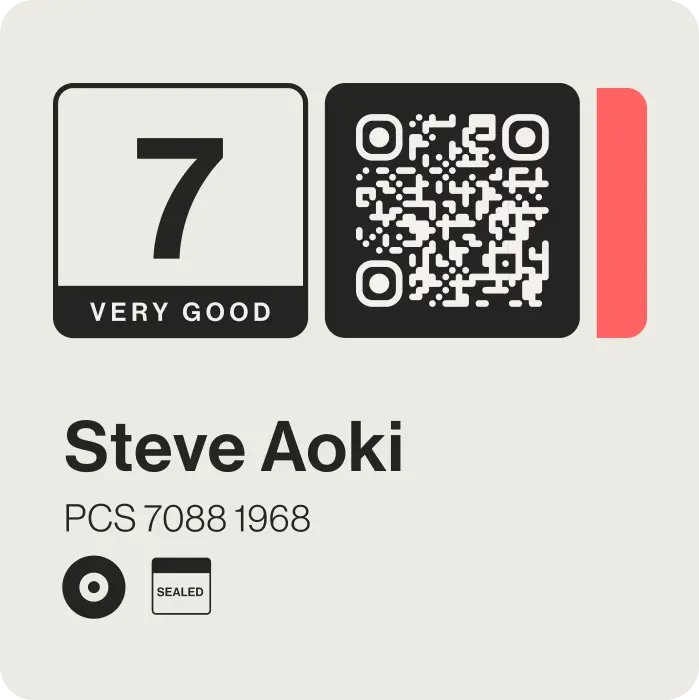 Components of an AMG label including album information, grade and QR code.